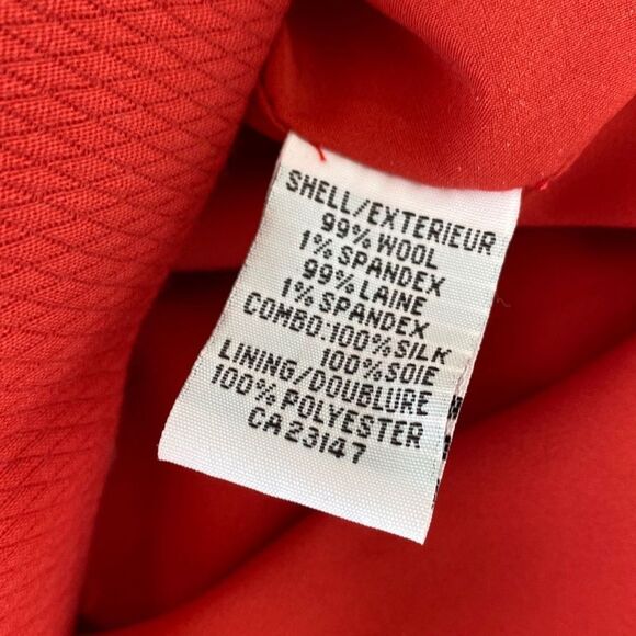 New Kay Unger Sleeveless Split Neck Wool Dress‎ size 6 Coral - Picture 11 of 12